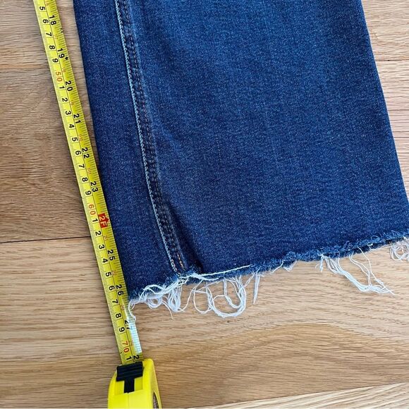 J. Crew Slim Demi Boot Blue Jeans 32 raw hem plus size  comfortable high rise - Picture 6 of 8